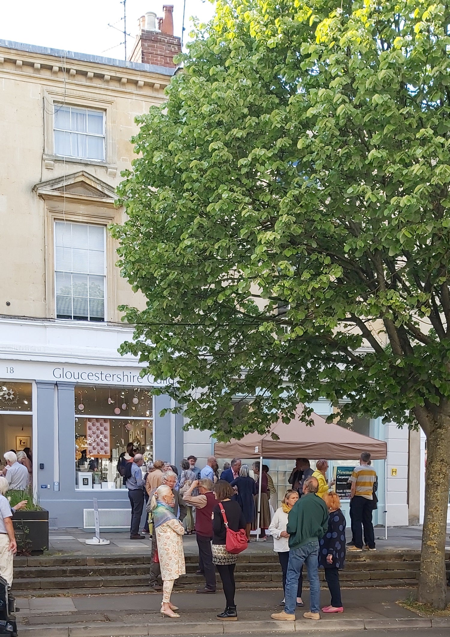 street party at Gloucestershire Guild shop opening in Cheltenham
