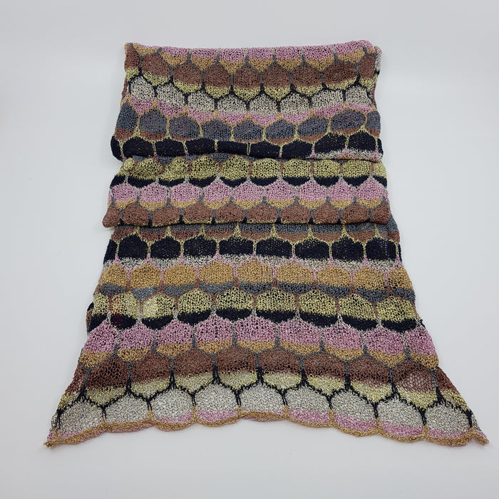 'Monet Pink' Scarf, silk marl (AD59)