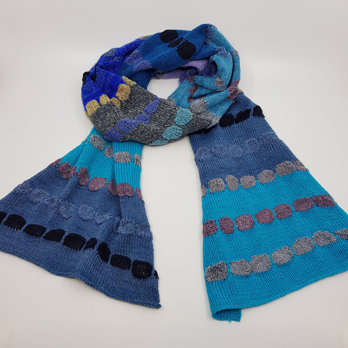 'Geneva Blue' Scarf, cashmere/wool/silk (AD64)
