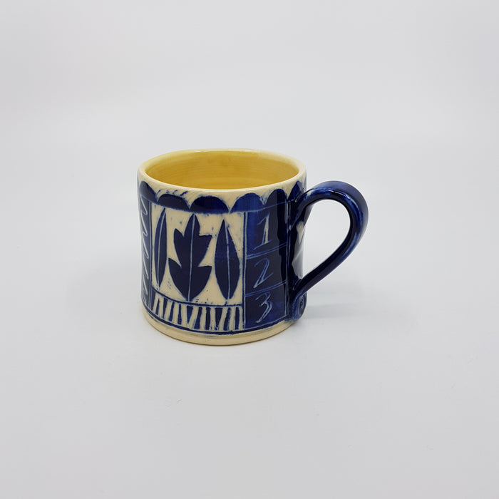 'Engraved' coffee can, blue (AH652A)