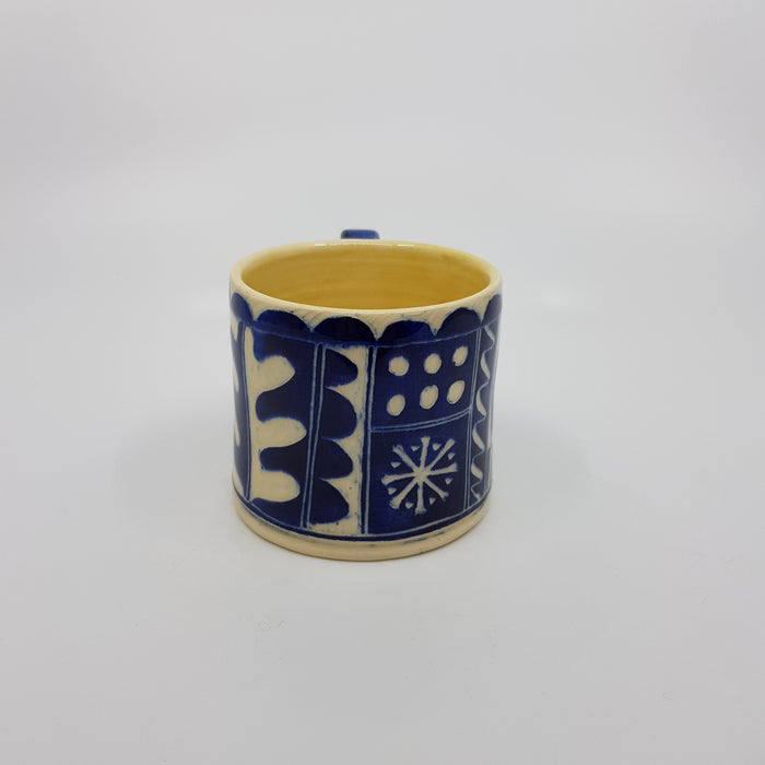 'Engraved' coffee can, blue (AH652A)