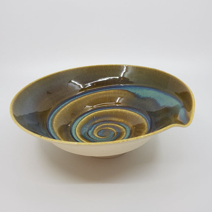 Green Spiral Bowl, medium (AB21A)
