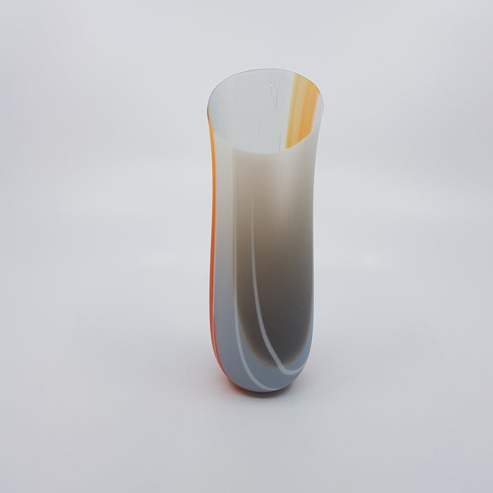 Vessel, orange/blue/grey, four stripe (BM06)