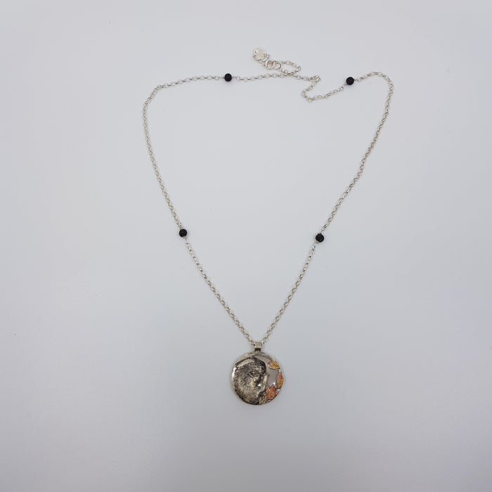 Sleeping Hare necklace (ED184)