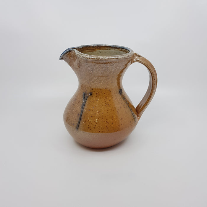 Brown round bellied jug (TM118)