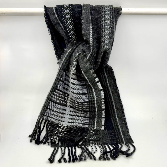 'Jackdaw' Handwoven Lambswool Scarf (HF016)
