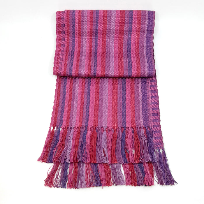 Handwoven Silk Scarf, Stripe and checks (SB58)