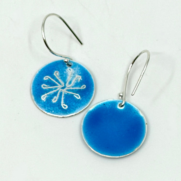 Silver Cloisonné Earrings (SD451B)