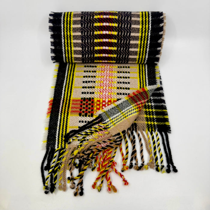 'Goldfinch' Handwoven Lambswool Scarf (HF008)