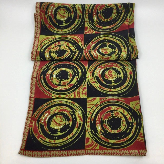 'In Focus' red long silk scarf (AN344R)