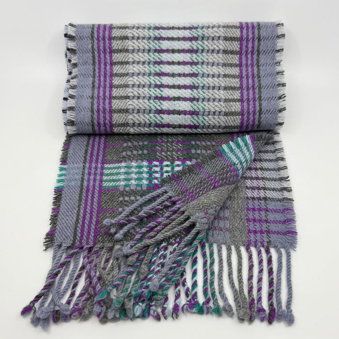 'Pigeon' Handwoven Lambswool Scarf (HF62)