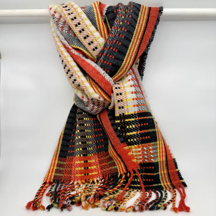 'Puffin' Handwoven Lambswool Scarf (HF59)