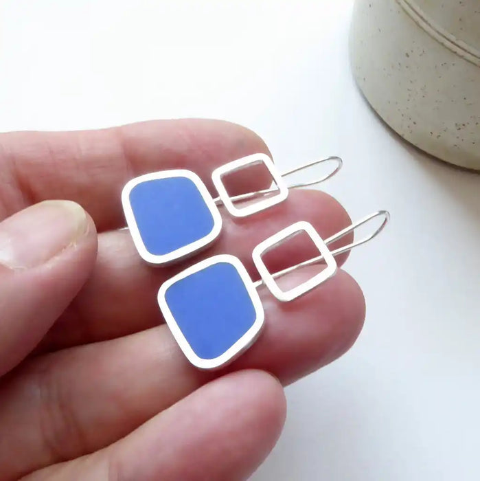Colourblock Square Drops sapphire blue (ST396)