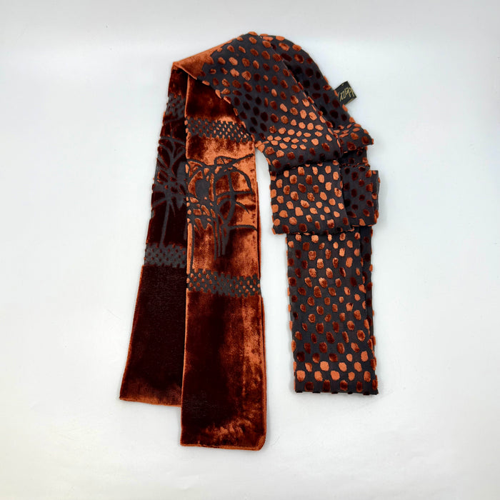 'Fritillary' Long Skinny Scarf, Chestnut (LL05B)