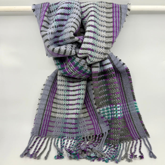 'Pigeon' Handwoven Lambswool Scarf (HF62)