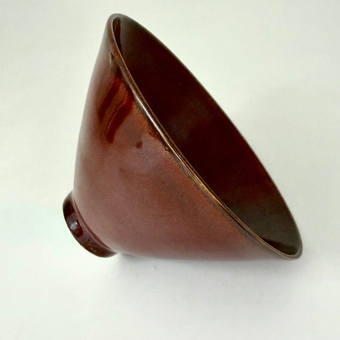 Small Dish, porcelain, rich orange-red (RH10)