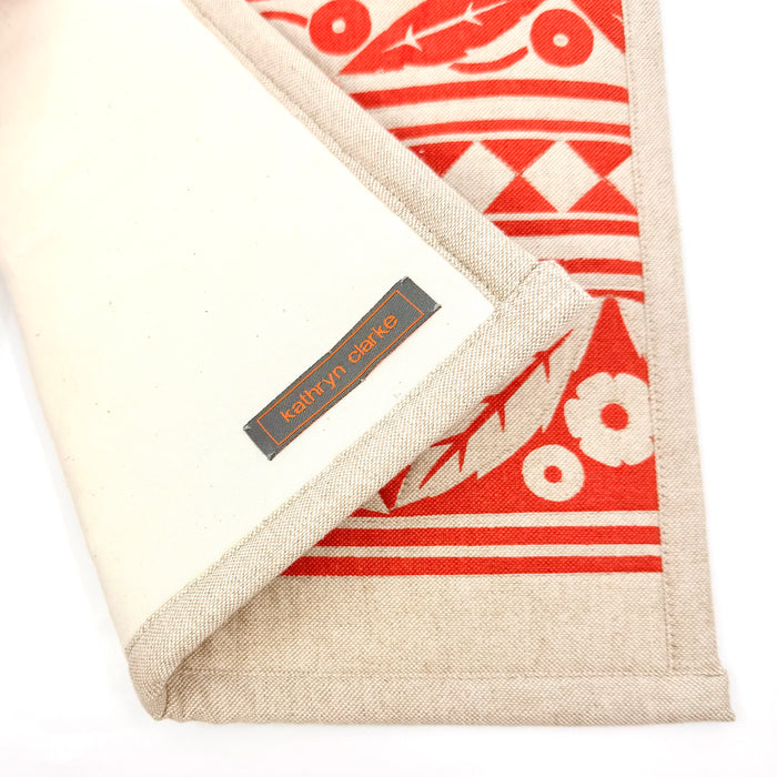 'Rodmarton' Quilted Table Mat, Coral (KC118CL)