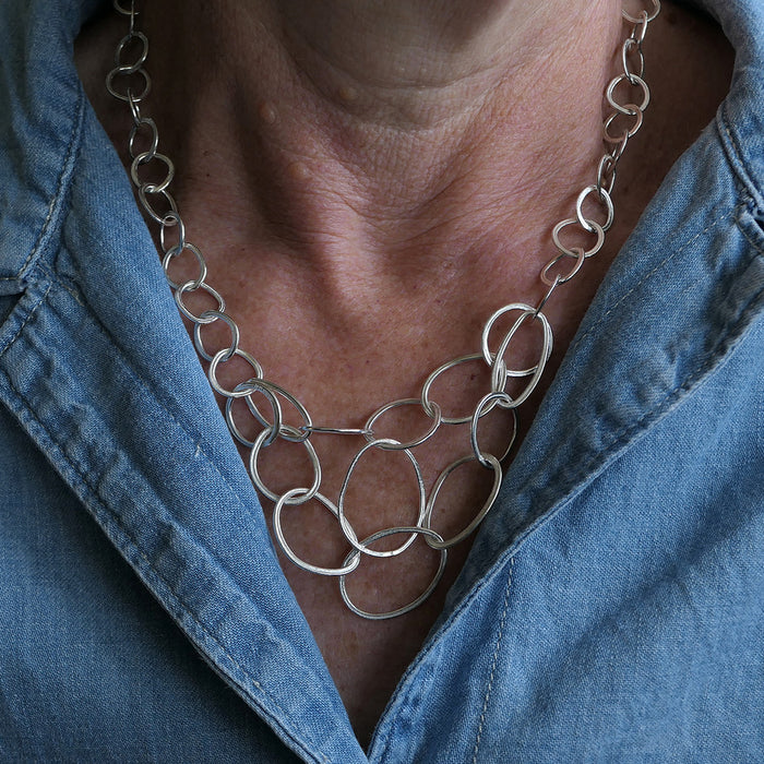 Necklace Loose-links Sterling Silver (FH490)