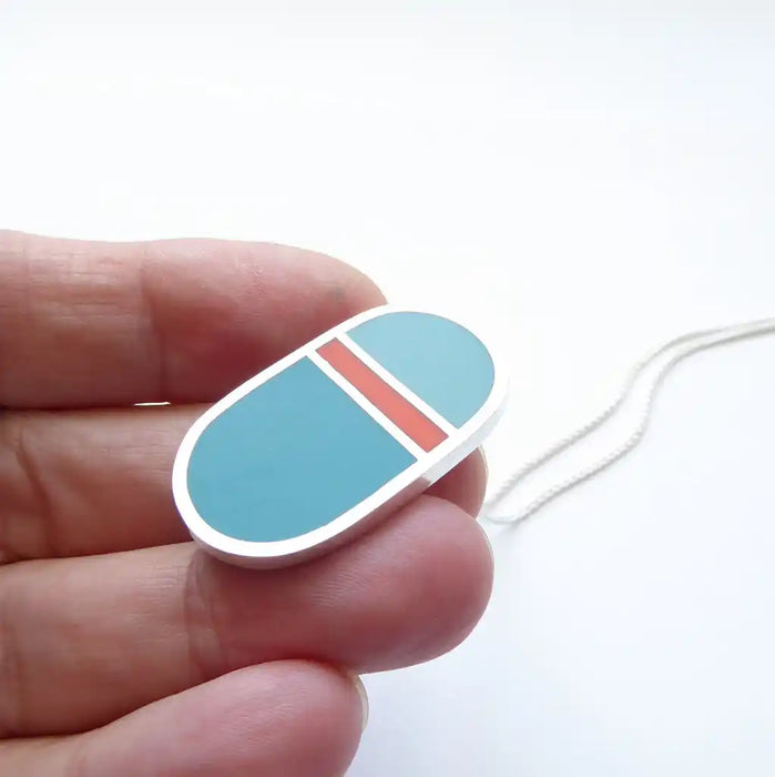 Loop Pendant aqua/orange/ink (ST401)
