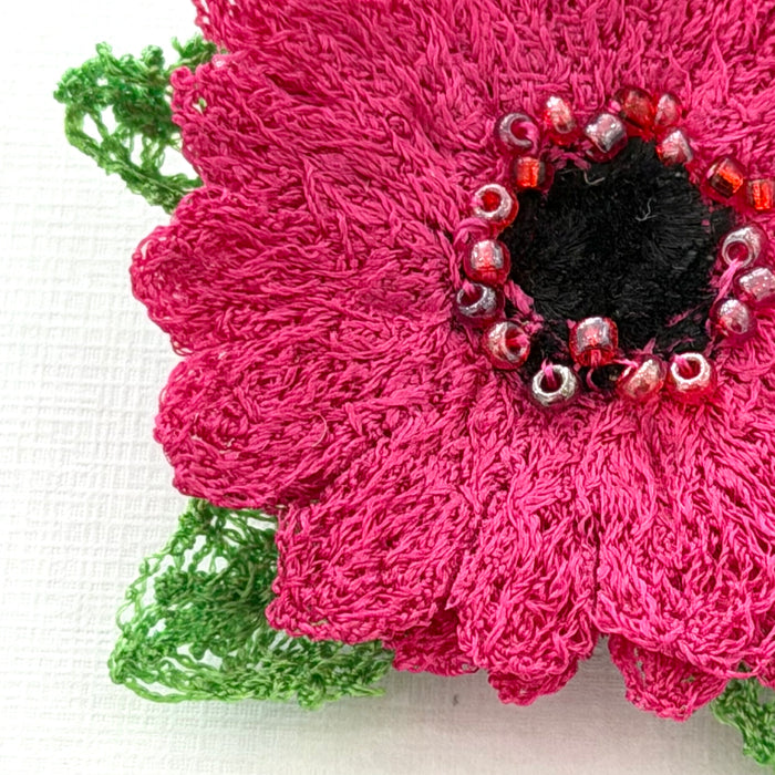 Pink Flower Brooch (JK244)