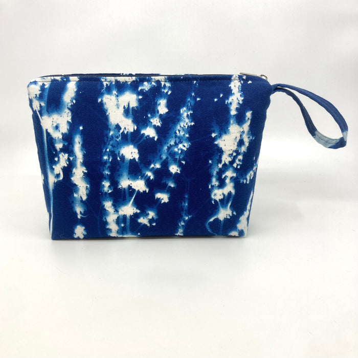 'Cotswold Hedgerows' Cyanotype Printed Linen Clutch Bag (KC18B)