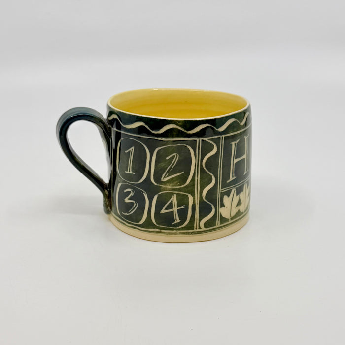 Medium green engraved mug (AH769A)