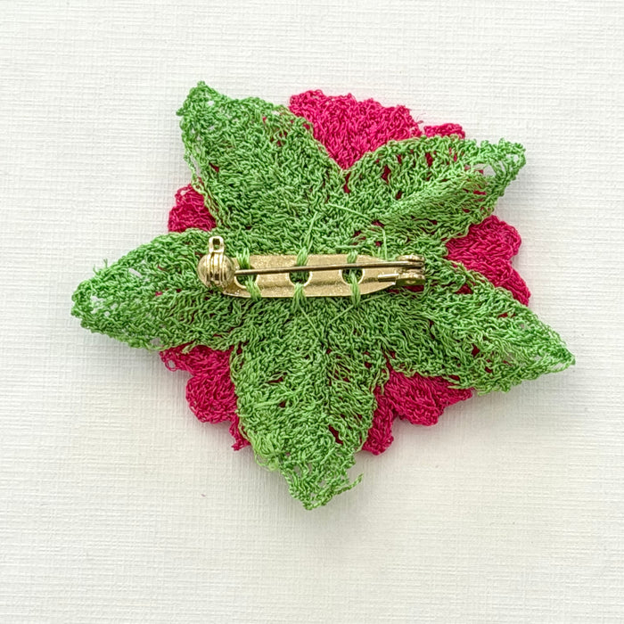 Pink Flower Brooch (JK244)