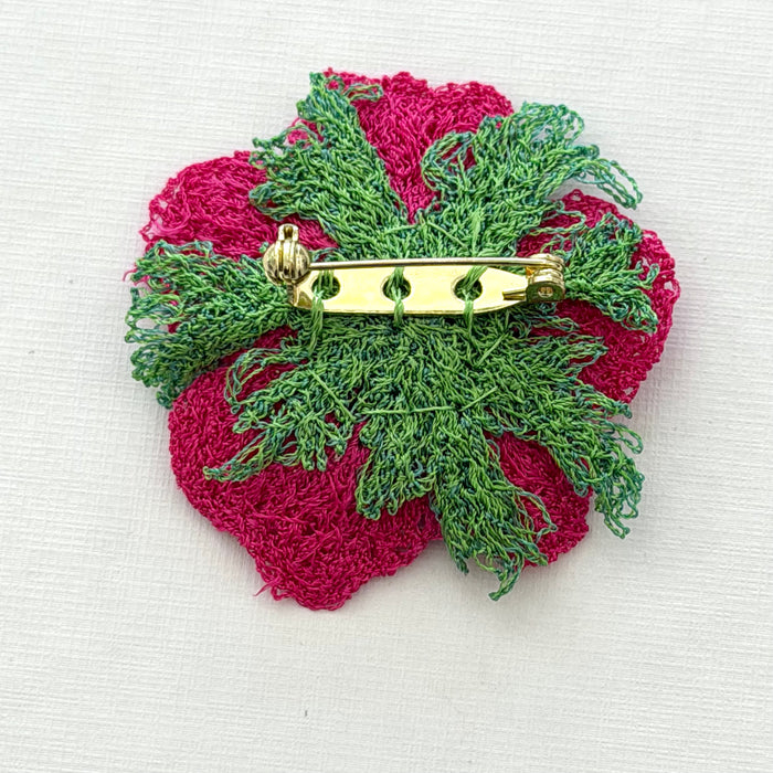 Pink Flower Brooch (JK245)