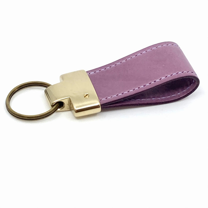 Lilac calf key fob, brass fitting (MAM291)
