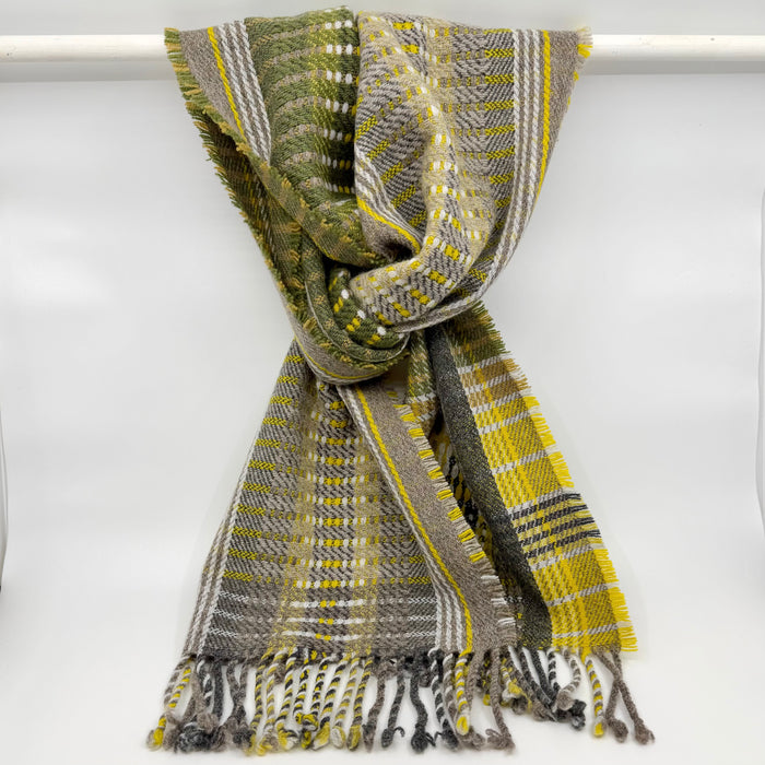 'Goldcrest' Handwoven Lambswool Scarf (HF57)