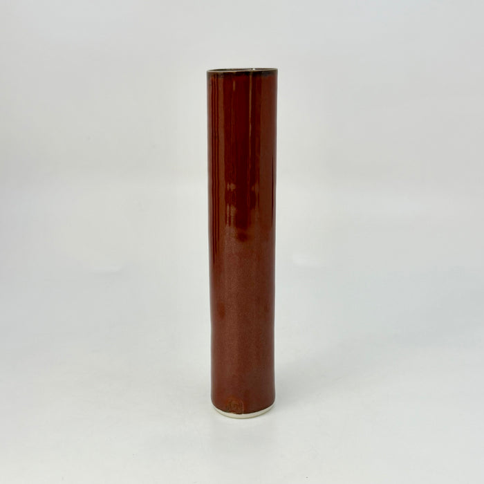 Cylinder Vase, porcelain, rich orange-red (RH04)