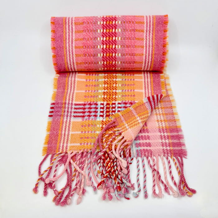 'Spoonbill' Handwoven Lambswool Scarf (HF012)