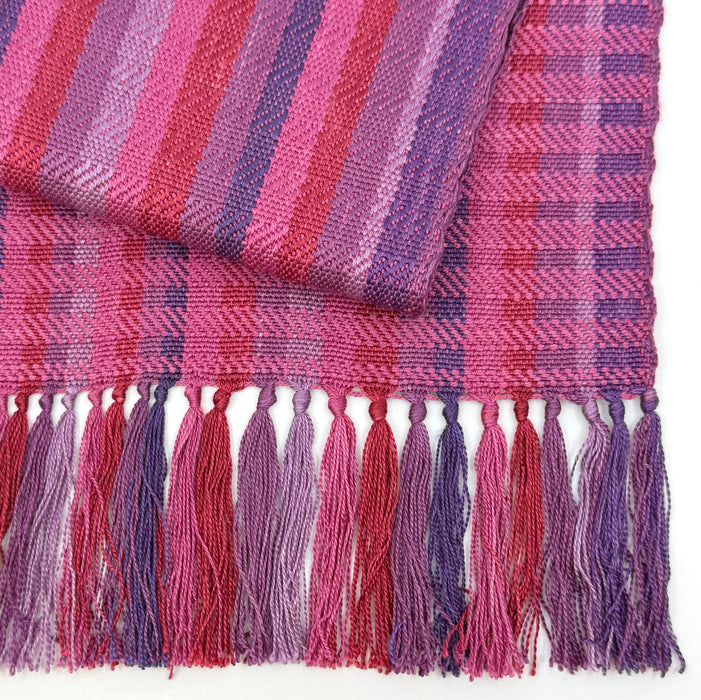 Handwoven Silk Scarf, Stripe and checks (SB58)