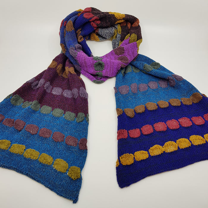 'Geneva Dark' scarf, wool/silk (AD30)