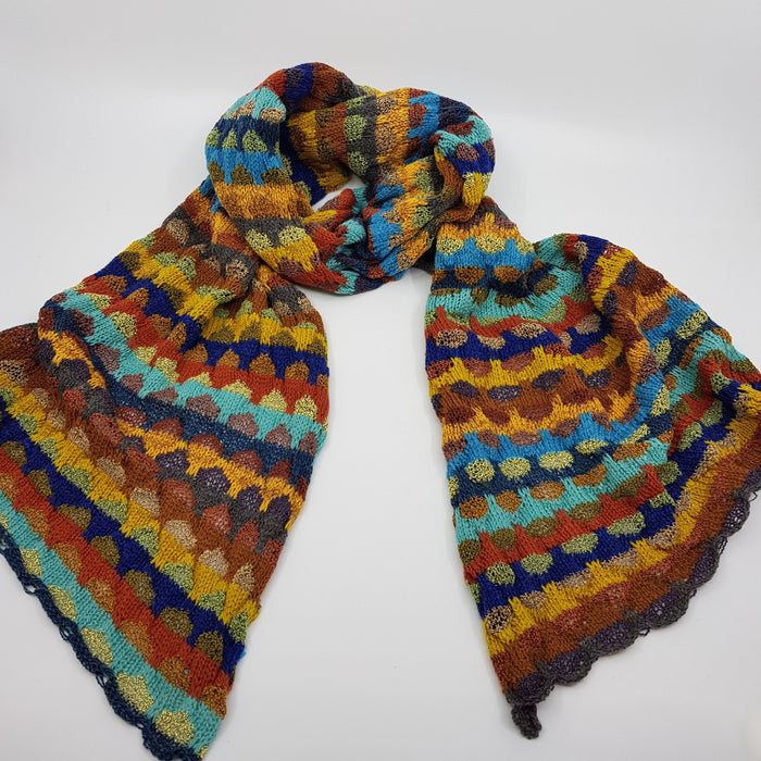 'Morning Tide Hepworth' Scarf, wool and cashmere (AD63)