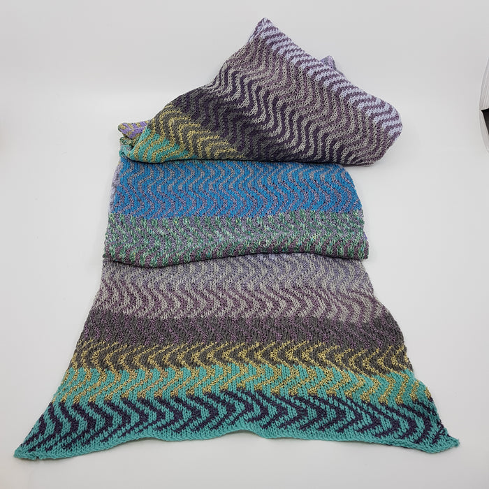 'Waves of Colour Mist' Scarf, silk/cashmere/cotton (AD71)
