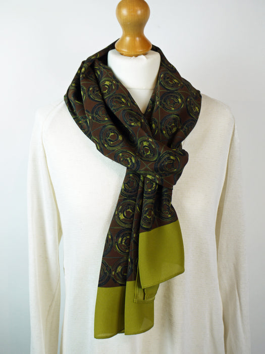 'In Focus Brown' silk scarf (AN342a)
