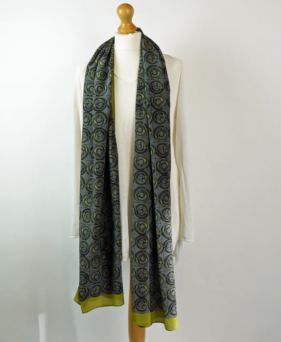'In Focus Grey' silk scarf (AN342)