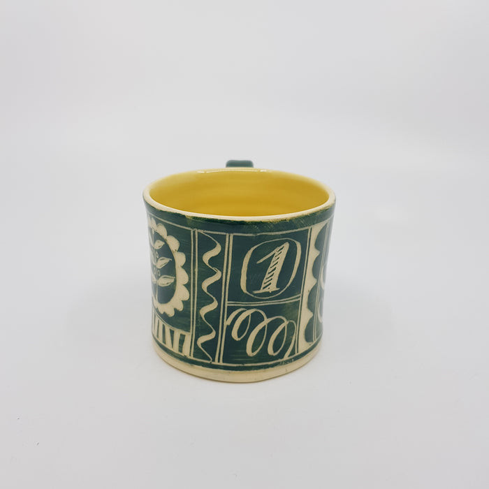 'Engraved' coffee can, green (AH661B)
