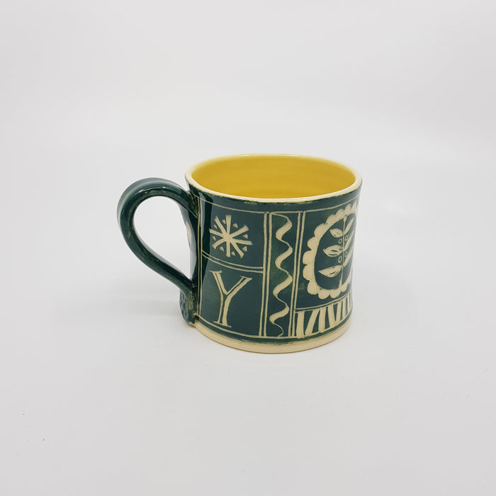 'Engraved' coffee can, green (AH661B)