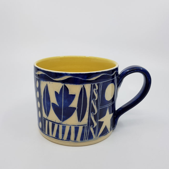 'Engraved' mug, blue (AH664B)