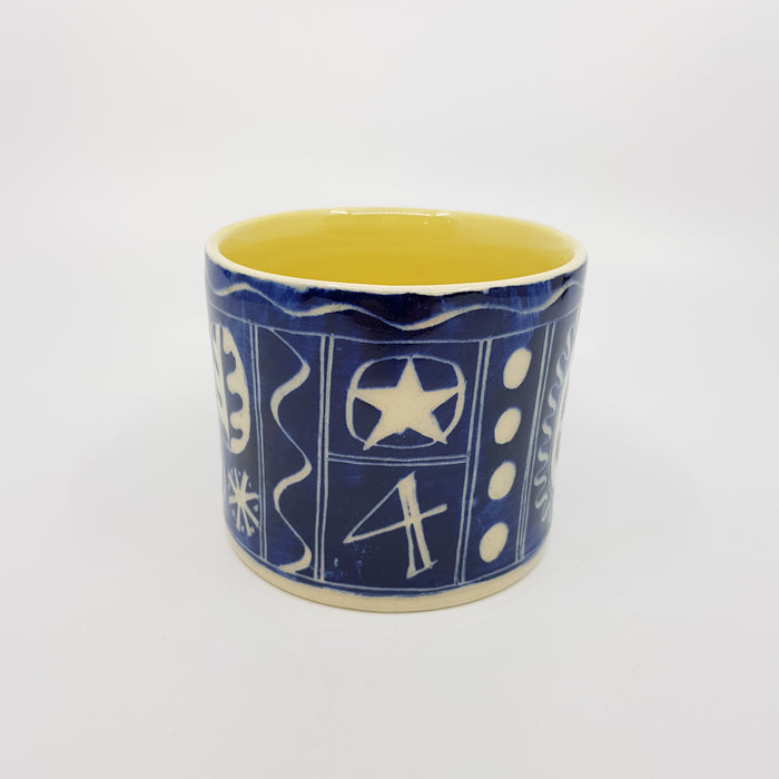 'Engraved' mug, blue (AH664D)