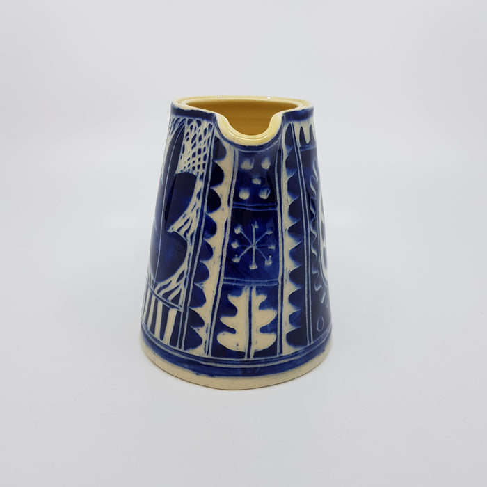 'Engraved' jug, medium, blue (AH665B)