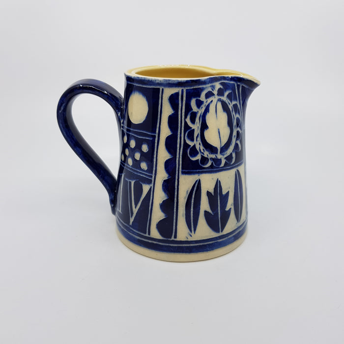 'Engraved' jug, medium, blue (AH665D)