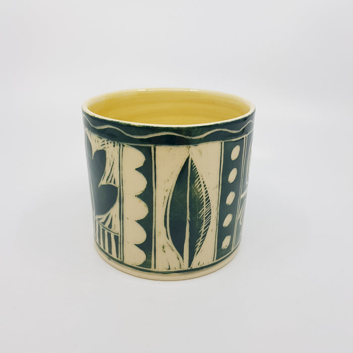 'Engraved' mug, green (AH667A)