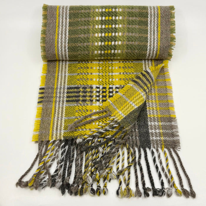 'Goldcrest' Handwoven Lambswool Scarf (HF57)
