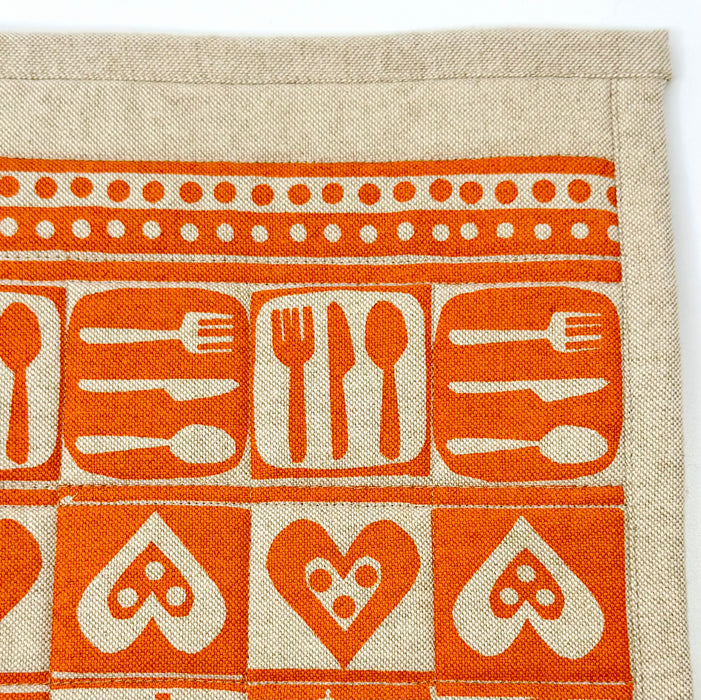 'Coffee Pot'  Quilted Table Mat, Orange (KC118F)