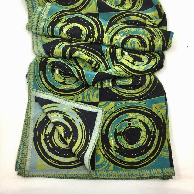 'In Focus' turquoise long silk scarf (AN344T)