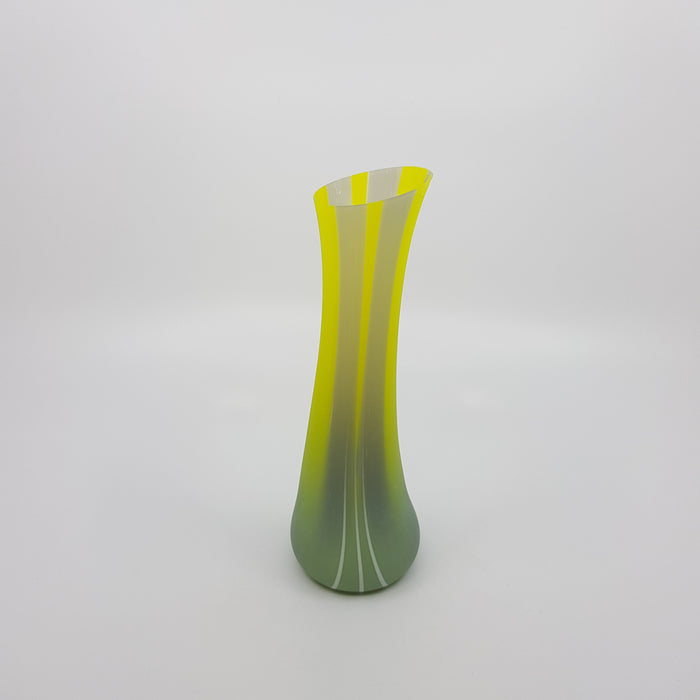 Vessel, spring green/slate grey/celadon, three lines (BM26)