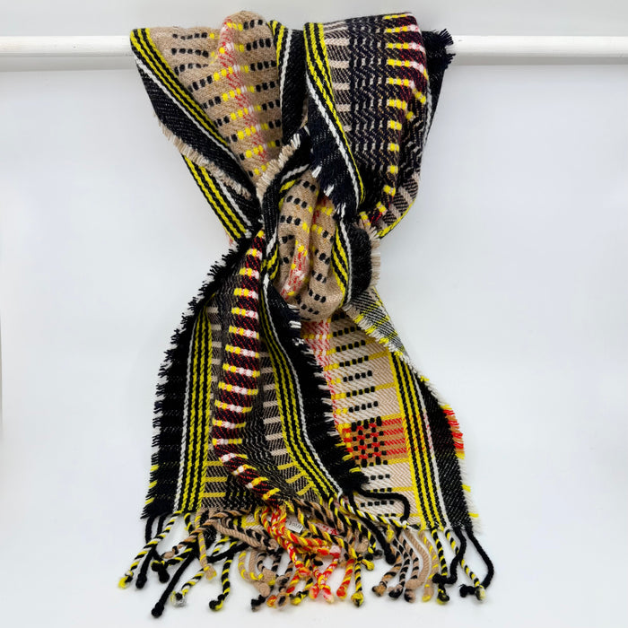 'Goldfinch' Handwoven Lambswool Scarf (HF008)